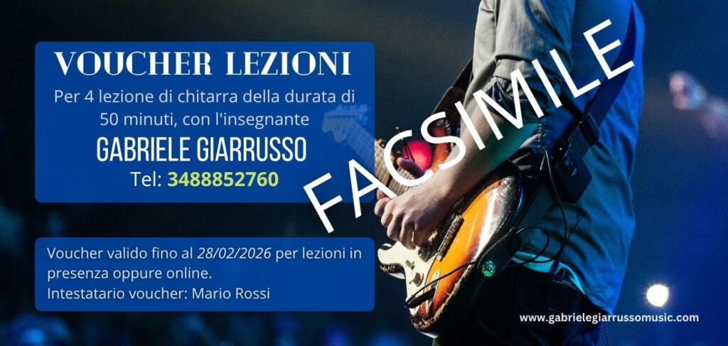 voucher regalo lezioni chitarra