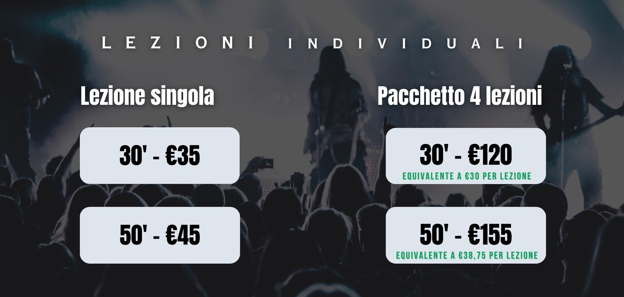 Prezzi lezioni di canto