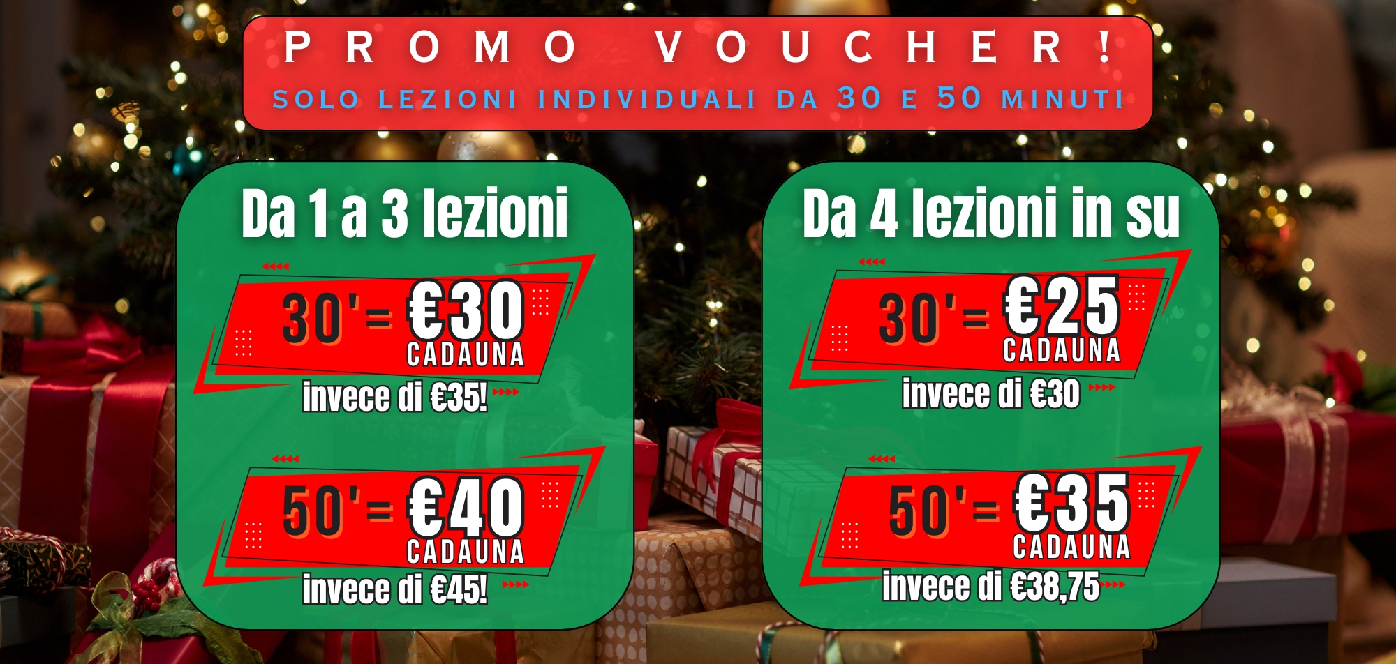 Prezzi promo natale voucher